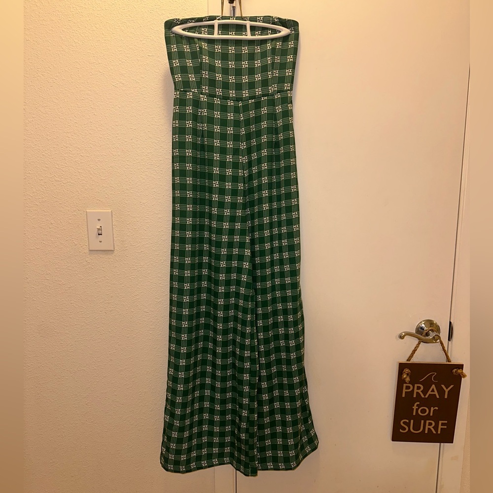 Hawaiis Finest - XS PALAKA WOMEN'S GREEN WIDE PANT JUMPSUIT